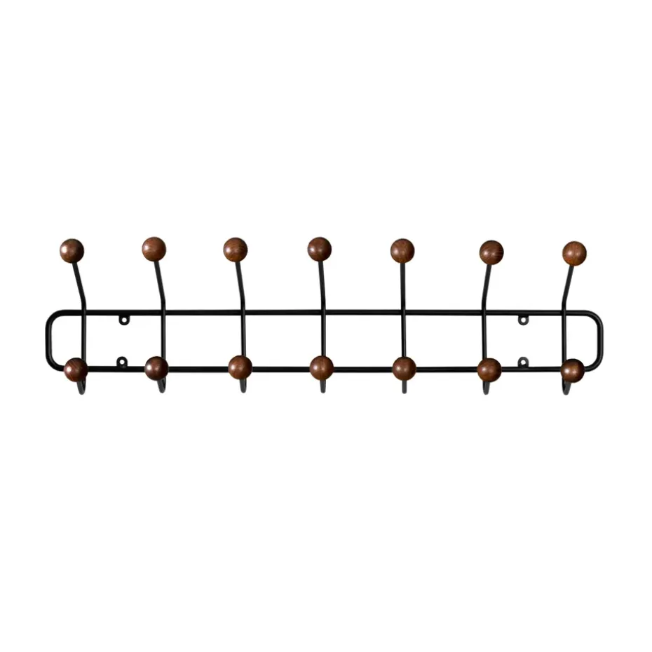 Perchero Bill Horizontal S, negro-marrón oscuro