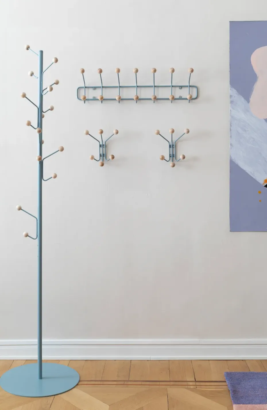 Perchero Bill Horizontal S, Pigeon blue