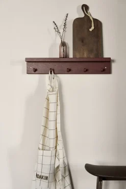 Perchero con estante Alley, Burdeos