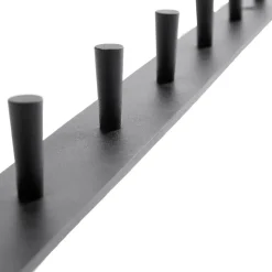 Perchero con ganchos Atlanta 70 cm, negro