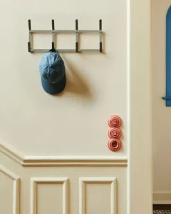 Perchero con pomos Tape, Small metallic grey