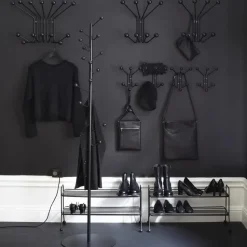 Perchero de pared Bill S, negro