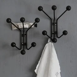 Perchero de pared Bill XS, negro