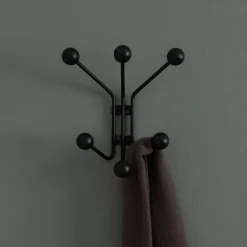 Perchero de pared Bill XS, negro