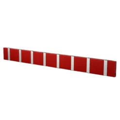 Perchero de pared Knax 80 cm, rojo-gris