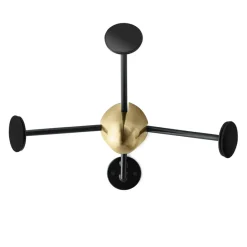 Perchero de pared Matégot, negro-latón