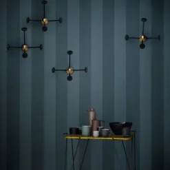 Perchero de pared Matégot, negro-latón