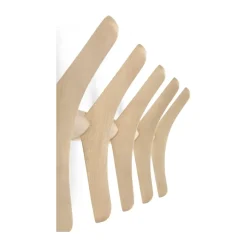 Perchero de pared PI, Plátano lacado, 70x21 cm