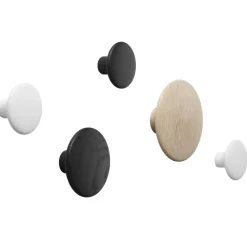 Perchero de pared The Dots, negro, pequeño