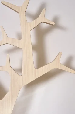 Perchero de pared Tree wall Special Edition 194 cm, Pino con acabado blanco