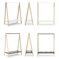 Perchero para ropa Toj, White, base de fresno