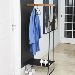 Perchero Swing, Oak black, m, cuerda negra