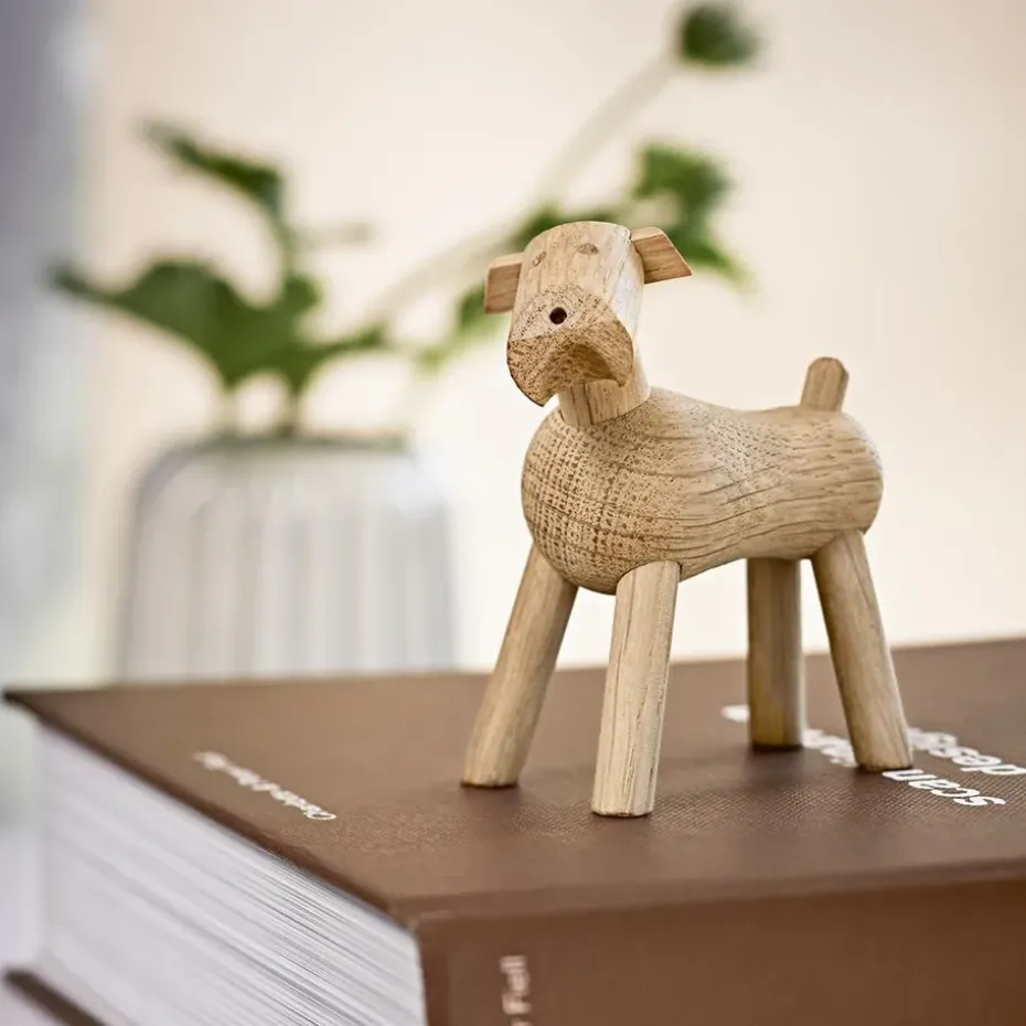 Perro Tim de madera, roble claro