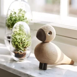 Pájaro Alfred de madera, roble