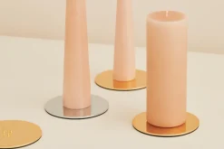 Plato para vela ester & erik Ø12 cm brillante, Silver