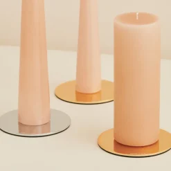 Plato para vela ester & erik Ø12 cm brillante, Dorado