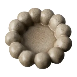 Plato Portavelas Bright Ø17 cm, Beige