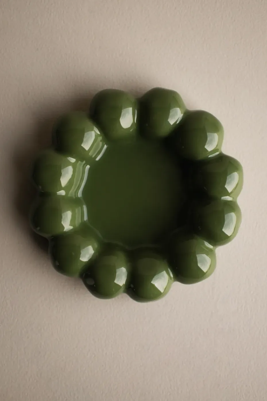 Plato Portavelas Bright Ø17 cm, Verde brillante