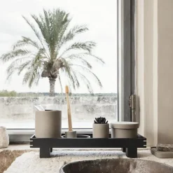 Porta cepillo de dientes Bon, Beige-negro