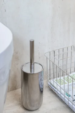 Portaescobillas baño Lotus, Chrome