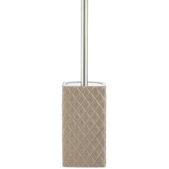 Portaescobillas baño Portia, Marrón-plata