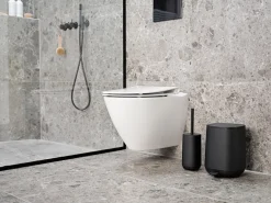 Portaescobillas baño Time 36 cm, Black