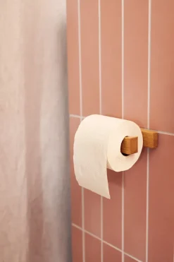 Portarrollos para papel higiénico Andersen, Lacquered oak