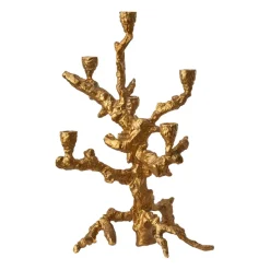 Portavelas Apple tree L 53 cm, Dorado