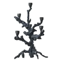 Portavelas Apple tree L 53 cm, Gris oscuro