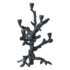 Portavelas Apple tree L 53 cm, Gris oscuro