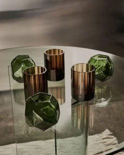 Portavelas Aspelin Ø8x11 cm, Brown