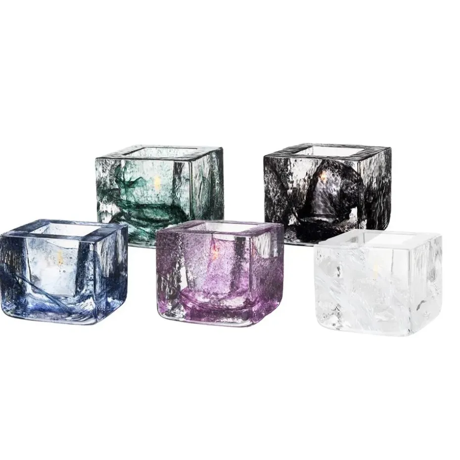 Portavelas Brick, azul