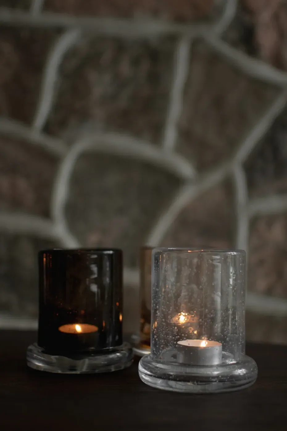 Portavelas Bubble Ø10 cm, Clear