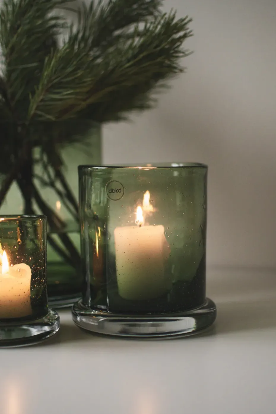 Portavelas Bubble Ø14 cm, Verde