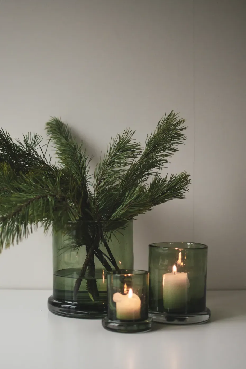 Portavelas Bubble Ø20 cm, Verde