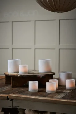 Portavelas Bungenäs Ø8 cm, blanco