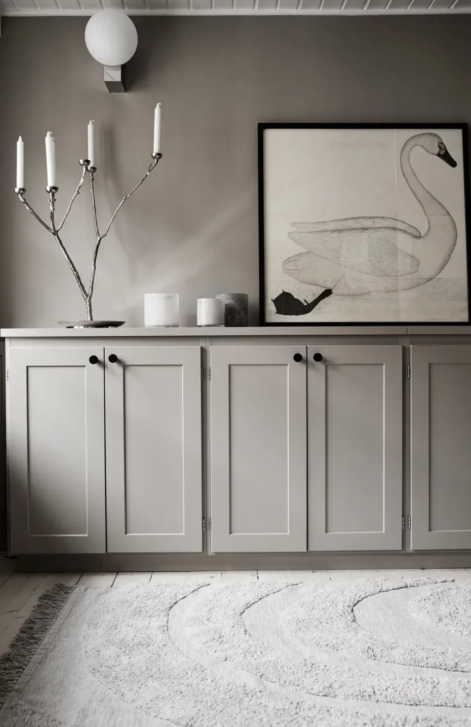 Portavelas Bungenäs Ø12,5 cm, gris