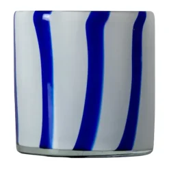 Portavelas Calore XS Ø10 cm, Blue-white