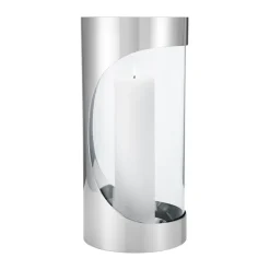 Portavelas Chrome contours hurricane 33 cm, Acero inoxidable