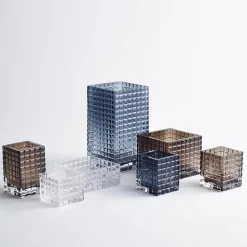 Portavelas City Lights 1, transparente