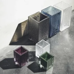 Portavelas City Lights 3, transparente