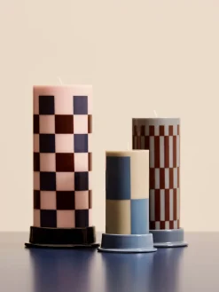 Portavelas Column Candleholder L 12,8 cm, Light blue