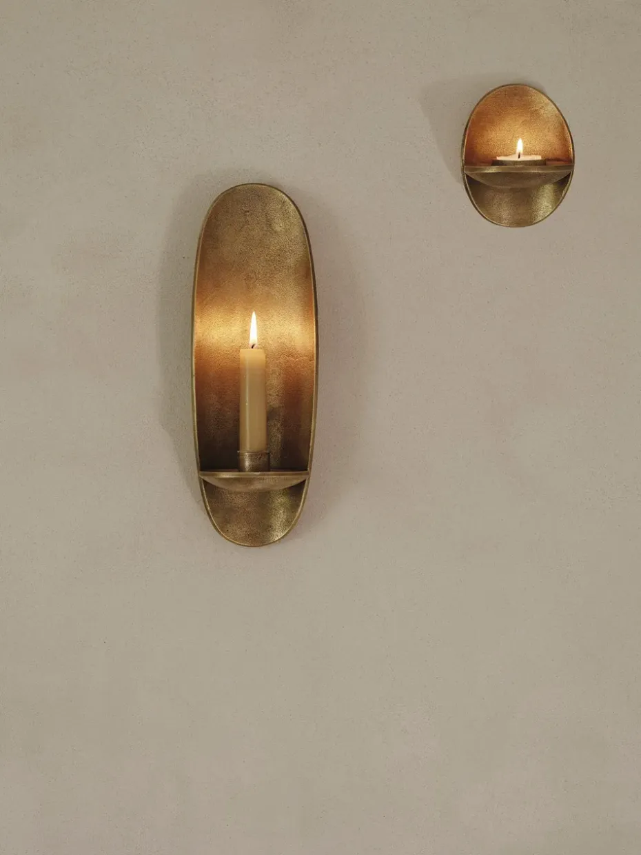 Portavelas de pared Agapé, Brass finish