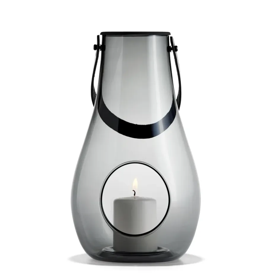 Portavelas Design With Light smoke, 29 cm