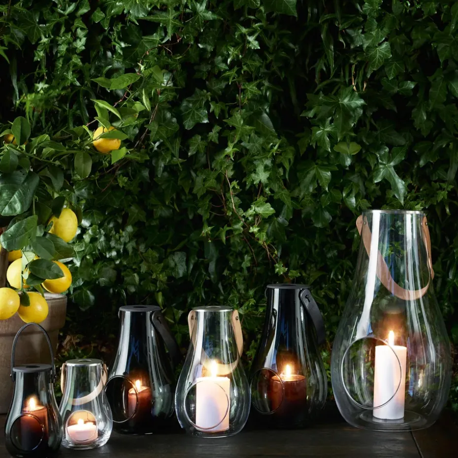 Portavelas Design With Light smoke, 29 cm