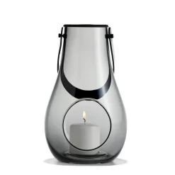 Portavelas Design With Light smoke, 25 cm