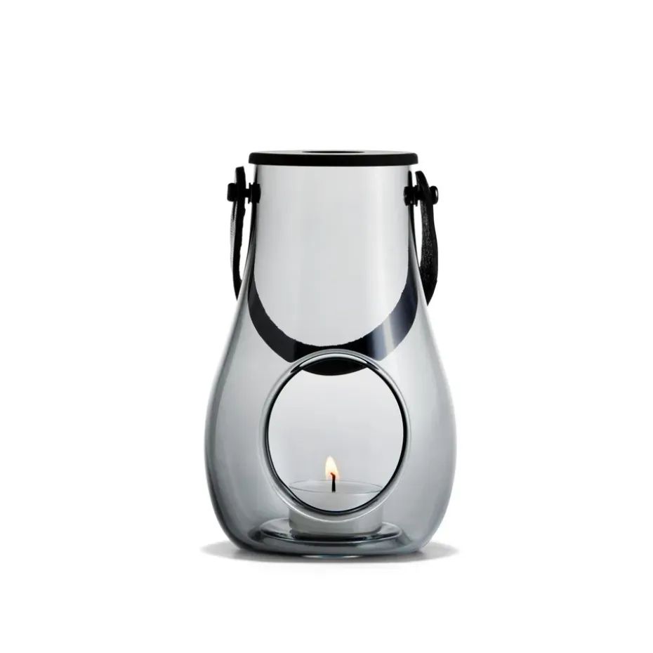 Portavelas Design With Light smoke, 16 cm