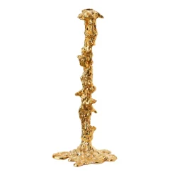 Portavelas Drip XXL 50 cm, Dorado