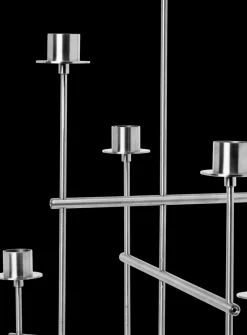 Portavelas Elysia, Brushed stainless steel