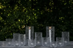 Portavelas Ernst con estampado, Ø11x25 cm